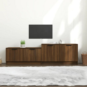 Berkfield TV Cabinet Brown Oak 158.5x36x45 cm Engineered Wood