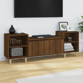 Berkfield TV Cabinet Brown Oak 160x35x55 cm Engineered Wood