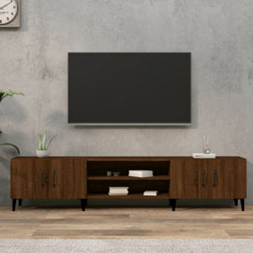 Berkfield TV Cabinet Brown Oak 180x31.5x40 cm Engineered Wood