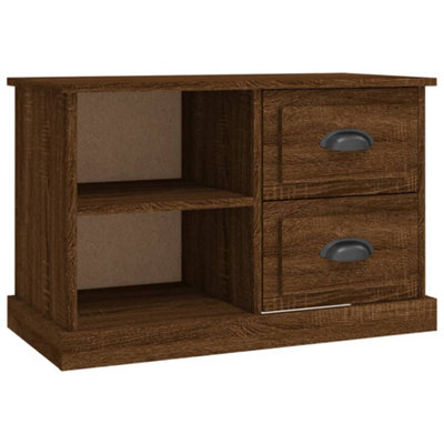 Berkfield TV Cabinet Brown Oak 73x35.5x47.5 cm Engineered Wood