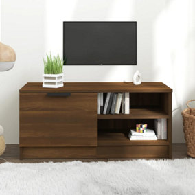 Berkfield TV Cabinet Brown Oak 80x35x36.5 cm Engineered Wood