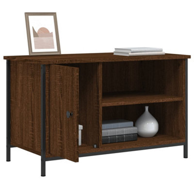 Berkfield TV Cabinet Brown Oak 80x40x50 cm Engineered Wood