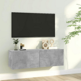Berkfield TV Cabinet Concrete Grey 100x30x30 cm Engineered Wood