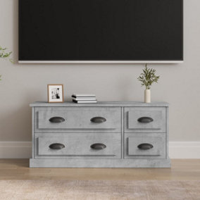 Berkfield TV Cabinet Concrete Grey 100x35.5x45 cm Engineered Wood