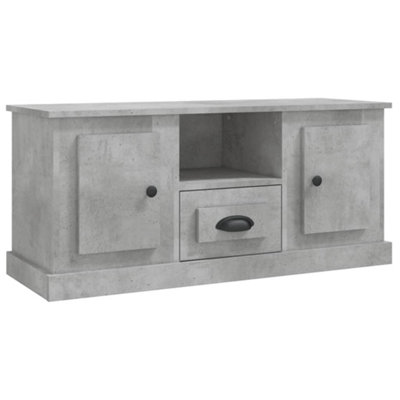 Berkfield TV Cabinet Concrete Grey 100x35.5x45 cm Engineered Wood