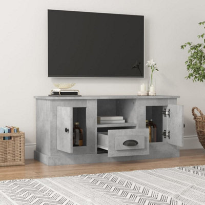 Berkfield TV Cabinet Concrete Grey 100x35.5x45 cm Engineered Wood