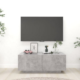 Berkfield TV Cabinet Concrete Grey 100x35x40 cm Engineered Wood
