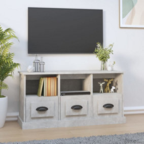 Berkfield TV Cabinet Concrete Grey 100x35x50 cm Engineered Wood