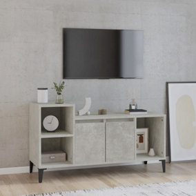 Berkfield TV Cabinet Concrete Grey 100x35x55 cm Engineered Wood