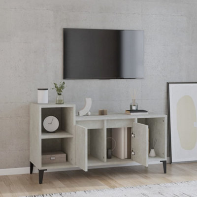 Berkfield TV Cabinet Concrete Grey 100x35x55 cm Engineered Wood