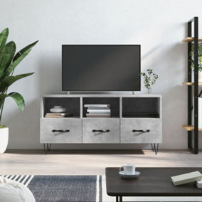 Berkfield TV Cabinet Concrete Grey 102x36x50 cm Engineered Wood