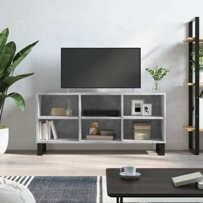 Berkfield TV Cabinet Concrete Grey 103.5x30x50 cm Engineered Wood