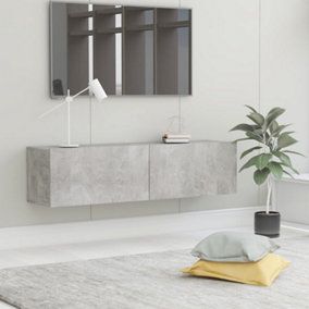 Berkfield TV Cabinet Concrete Grey 120x30x30 cm Engineered Wood