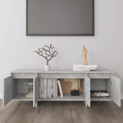 Berkfield TV Cabinet Concrete Grey 120x30x40.5 cm Engineered Wood