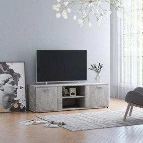 Berkfield TV Cabinet Concrete Grey 120x34x37 cm Engineered Wood