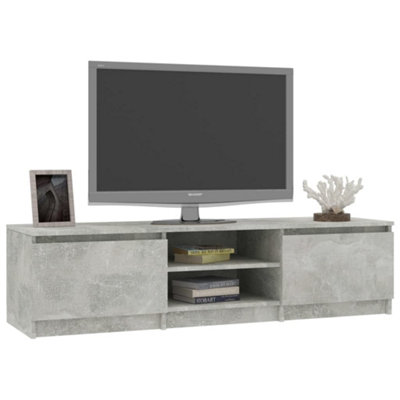 Berkfield TV Cabinet Concrete Grey 140x40x35.5 cm Engineered Wood