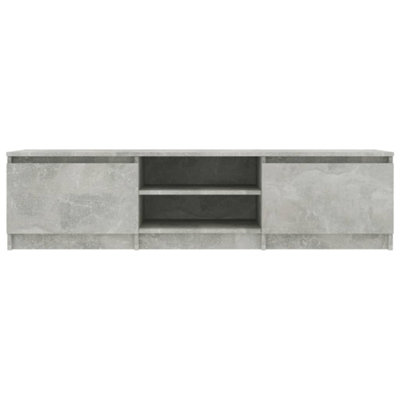 Berkfield TV Cabinet Concrete Grey 140x40x35.5 cm Engineered Wood