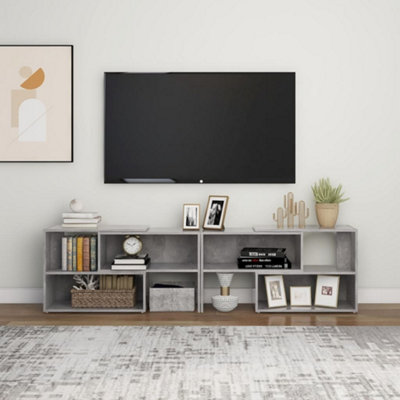 Berkfield TV Cabinet Concrete Grey 149x30x52 cm Engineered Wood
