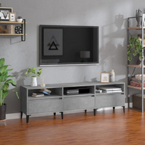 Berkfield TV Cabinet Concrete Grey 150x30x44.5 cm Engineered Wood