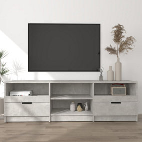 Berkfield TV Cabinet Concrete Grey 150x33.5x45 cm Engineered Wood