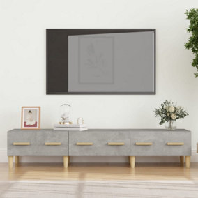 Berkfield TV Cabinet Concrete Grey 150x34.5x30 cm Engineered Wood