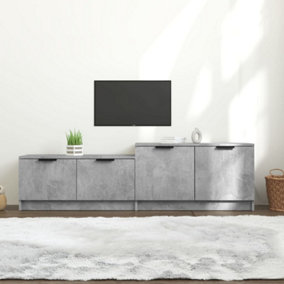 Berkfield TV Cabinet Concrete Grey 158.5x36x45 cm Engineered Wood
