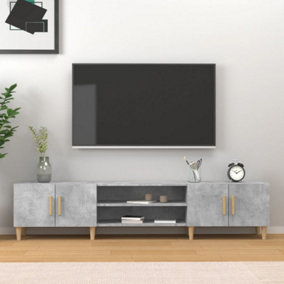 Berkfield TV Cabinet Concrete Grey 180x31.5x40 cm Engineered Wood