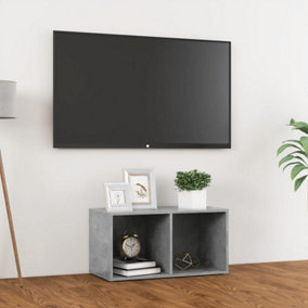 Berkfield TV Cabinet Concrete Grey 72x35x36.5 cm Engineered Wood