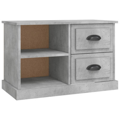 Berkfield TV Cabinet Concrete Grey 73x35.5x47.5 cm Engineered Wood