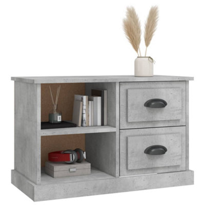 Berkfield TV Cabinet Concrete Grey 73x35.5x47.5 cm Engineered Wood