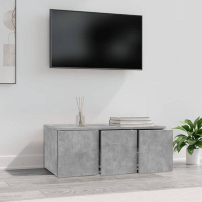 Berkfield TV Cabinet Concrete Grey 80x34x30 cm Engineered Wood