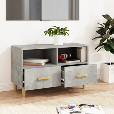 Berkfield TV Cabinet Concrete Grey 80x36x50 cm Engineered Wood