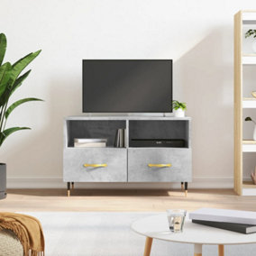 Berkfield TV Cabinet Concrete Grey 80x36x50 cm Engineered Wood