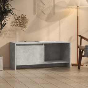 Berkfield TV Cabinet Concrete Grey 90x35x40 cm Engineered Wood