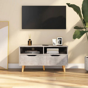 Berkfield TV Cabinet Concrete Grey 90x40x48.5 cm Engineered Wood