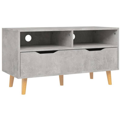Berkfield TV Cabinet Concrete Grey 90x40x48.5 cm Engineered Wood