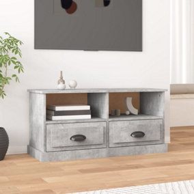 Berkfield TV Cabinet Concrete Grey 93x35.5x45 cm Engineered Wood