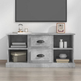 Berkfield TV Cabinet Concrete Grey 99.5x35.5x48 cm Engineered Wood