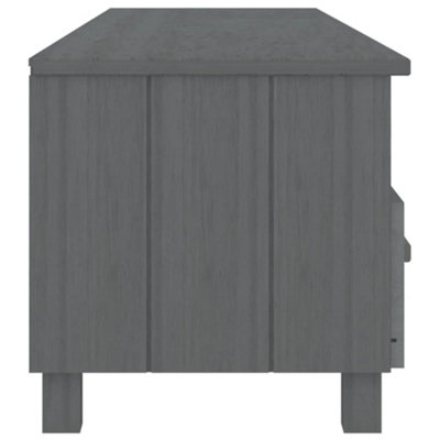 Berkfield TV Cabinet Dark Grey 158x40x40 cm Solid Wood Pine
