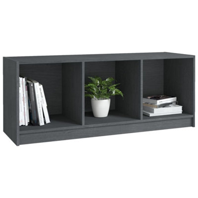 Berkfield TV Cabinet Grey 104x33x41 cm Solid Pinewood