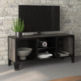 Berkfield TV Cabinet Grey 105x36x47 cm Metal and MDF
