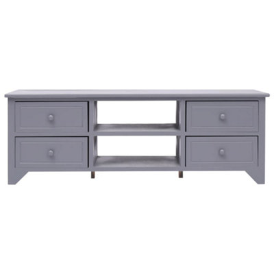 Berkfield TV Cabinet Grey 115x30x40 cm Paulownia Wood