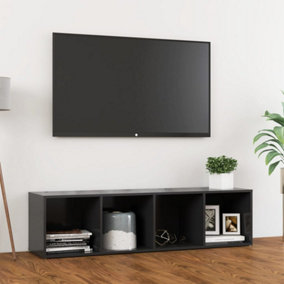 Berkfield TV Cabinet Grey 142.5x35x36.5 cm Engineered Wood