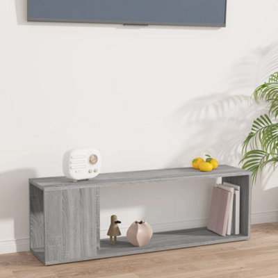 Berkfield TV Cabinet Grey Sonoma 100x24x32 cm Engineered Wood