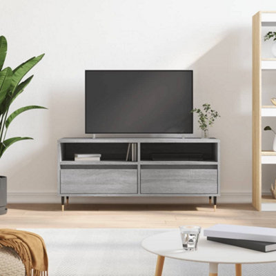 Berkfield TV Cabinet Grey Sonoma 100x34.5x44.5 cm Engineered Wood