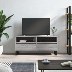 Berkfield TV Cabinet Grey Sonoma 100x34.5x44.5 cm Engineered Wood