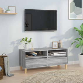 Berkfield TV Cabinet Grey Sonoma 100x34.5x44.5 cm Engineered Wood