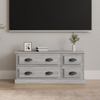 Berkfield TV Cabinet Grey Sonoma 100x35.5x45 cm Engineered Wood