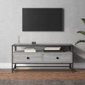 Berkfield TV Cabinet Grey Sonoma 100x35x45 cm Engineered Wood