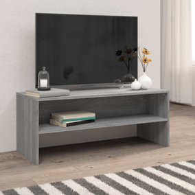 Berkfield TV Cabinet Grey Sonoma 100x40x40 cm Engineered Wood